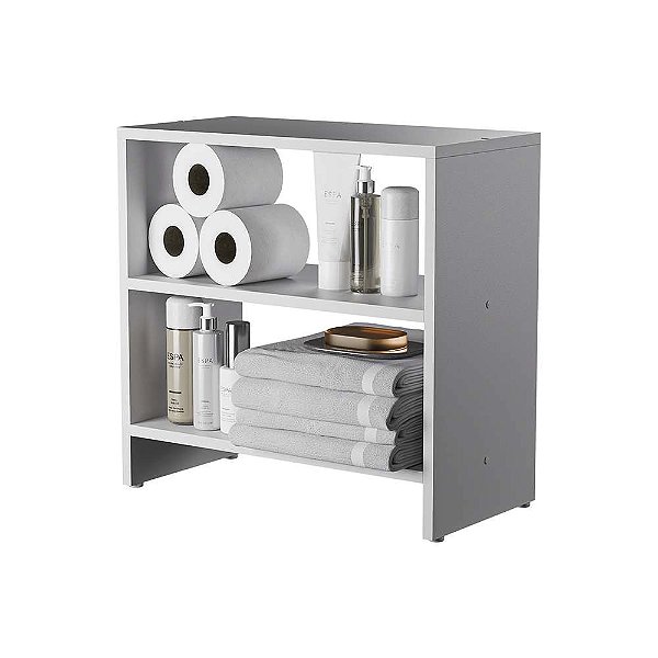 Móvel Organizador Multiuso para Banheiro 50cm Branco