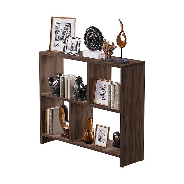 Rack Nicho Aparador Nogal para TV Sala Quarto Escritorio