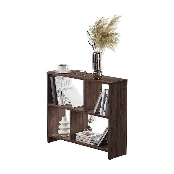 Estante para livro Armário Multiuso Organizador Livros Livreiro Nogal