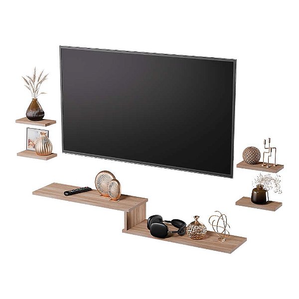 Rack TV Suspenso para Quarto Sala Freijó 115cm