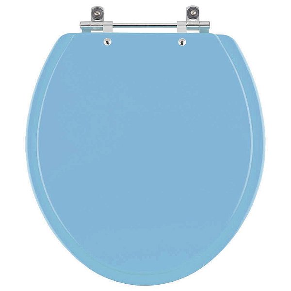 Assento Sanitário MDF Oval Azul Claro para todas as Louças