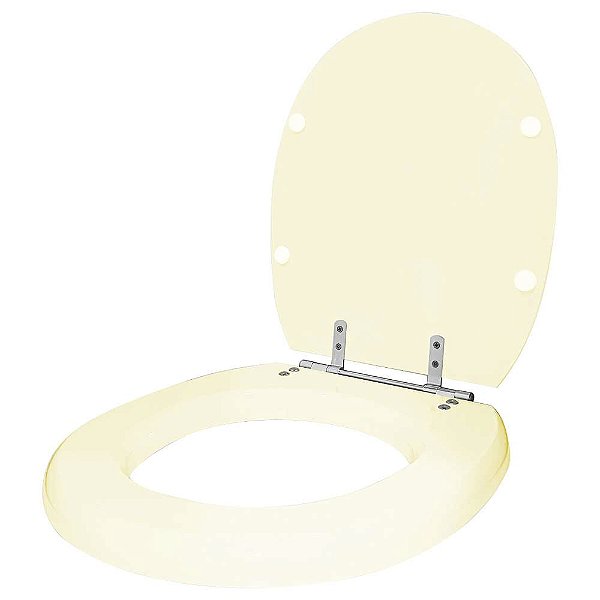 Assento Sanitário De Ville Creme (Bege Claro) para vaso Deca
