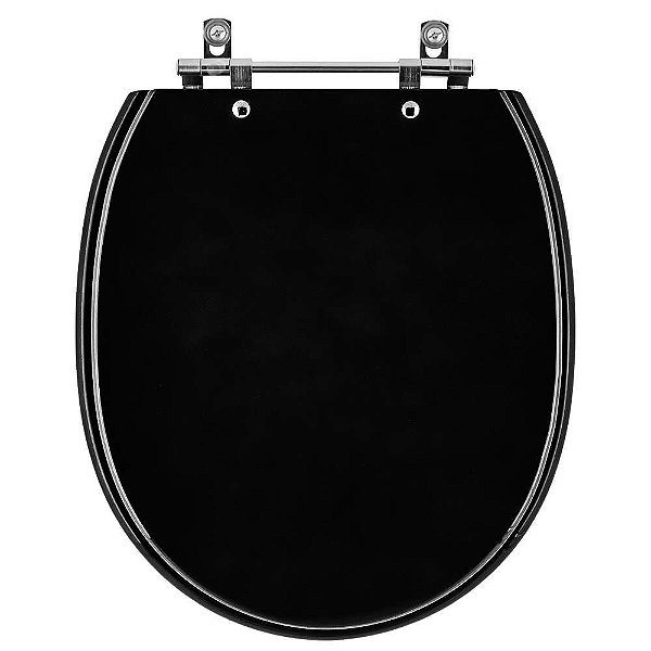 Assento Sanitário De Ville Ébano (Preto) para vaso Deca