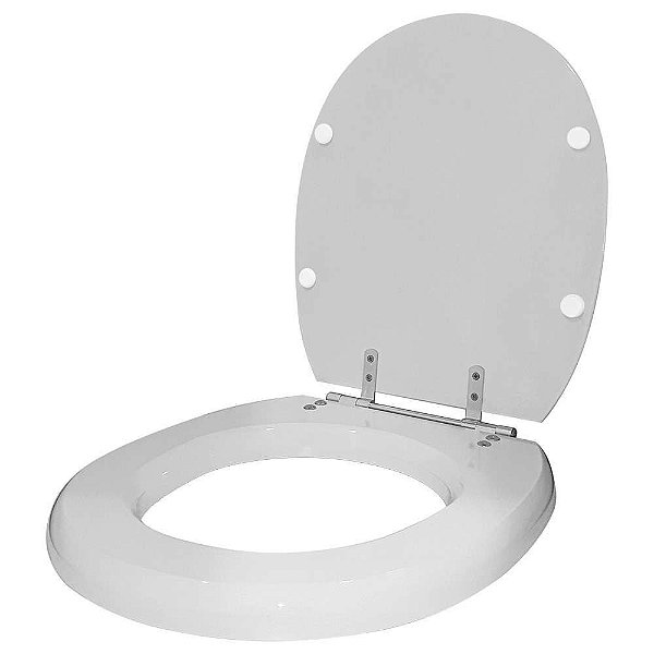 Assento Sanitário Poliester De Ville Cinza Real (Cinza Claro) para vaso Deca