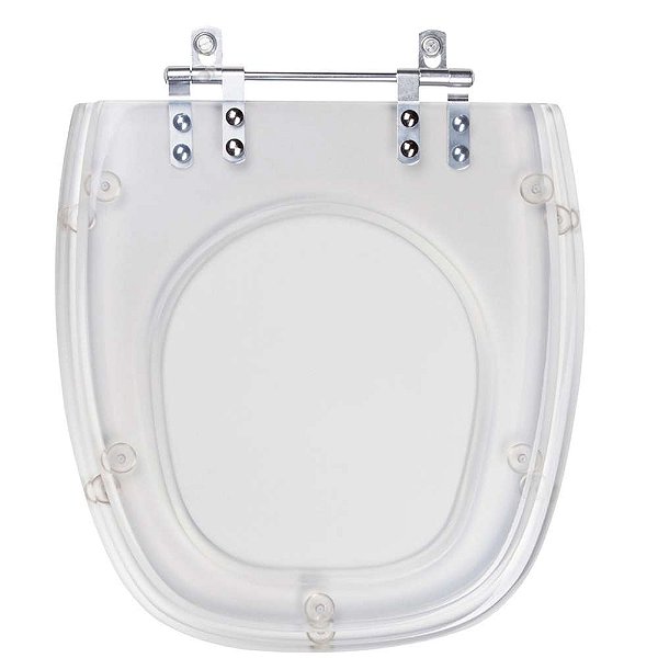 Tampa de Vaso Acrilico Transparente Flex para bacia Deca 6lpf