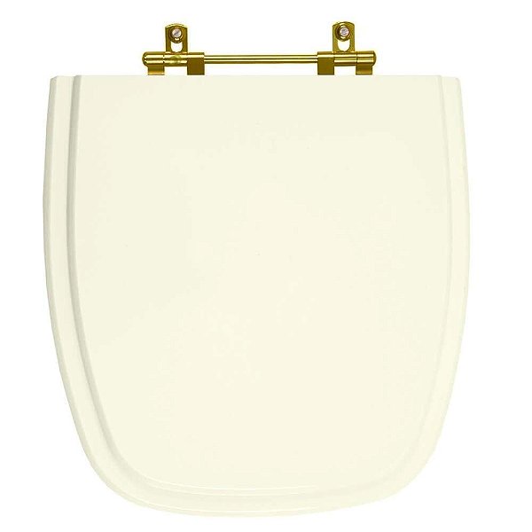 Tampa de Vaso Laqueado Art Biscuit para bacia Incepa com Ferragem Dourada
