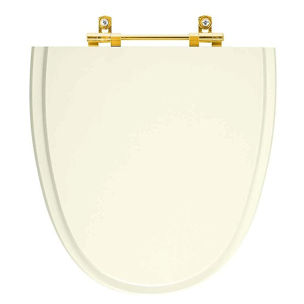 Tampa de Vaso Poliéster Up Pergamon para bacia Celite com Ferragem Dourada