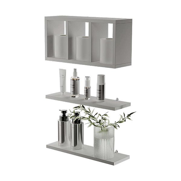 Nichos Prateleiras Decorativas Provença 40cm Branco para Banheiro