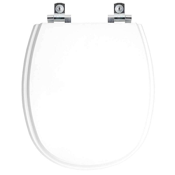 Assento Sanitário Laqueado Soft Close Alamo Branco para vaso Santa Clara 6lpf