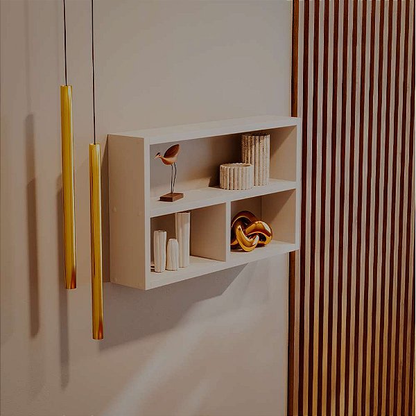 Nicho de Parede Decorativo Branco Pequim para Sala Quarto Hall