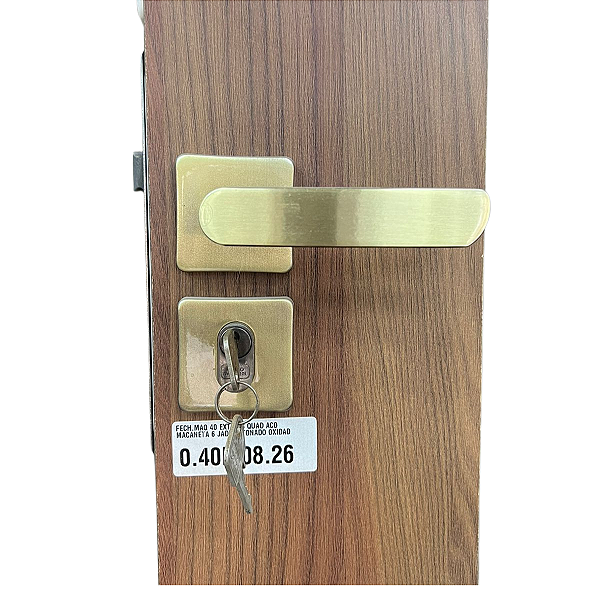 Fechadura Residencial Jade Roseta Quadrada - Externa