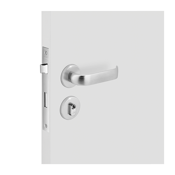 Conjunto de Fechadura | DUNA 3 CA - CROMO ACETINADO | EXTERNO