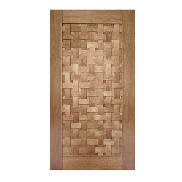 PORTA PIVOTANTE COURO TRANÇADO