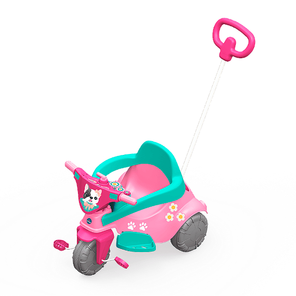 Triciclo Infantil Pink Pet 3 em 1 Xalingo