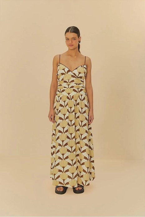 Vestido Cropped Estampado Banana Deco