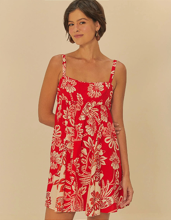Vestido Curto Arara Floral - Farm