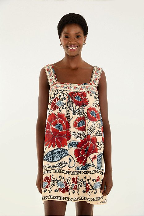 Vestido Curto Estampado Francisca - Farm
