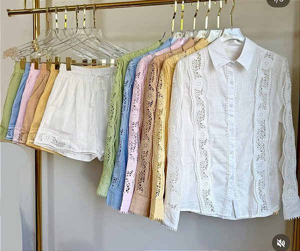 Conjunto Social  Elegante - Detalhes em Lasie