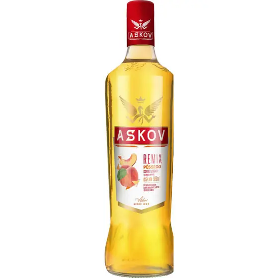 VODKA ASKOV 900ML - PÊSSEGO