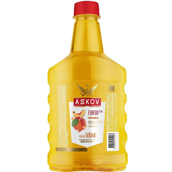 VODKA ASKOV FUN 500ML - PESSEGO
