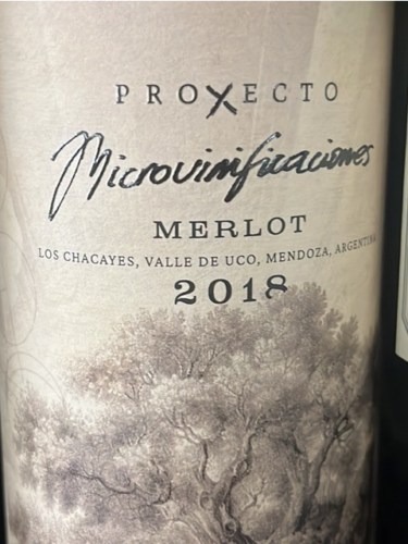 VINHO TINTO ARGENTINO, PROYECTO X - MICROVINIFICACAO - GRAN RESERVA MERLOT