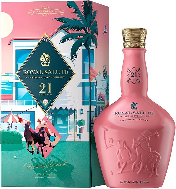 WHISKY ROYAL SALUTE 21 ANOS THE MIAMI POLO EDITION 700ML