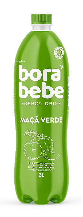 ENERGETICO BORA BEBE MAÇA VERDE 2L