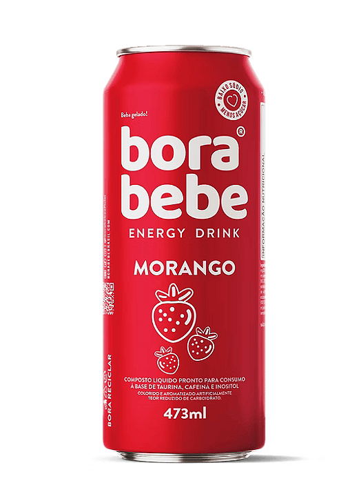 ENERGETICO BORA BEBE MORANGO - 473ML