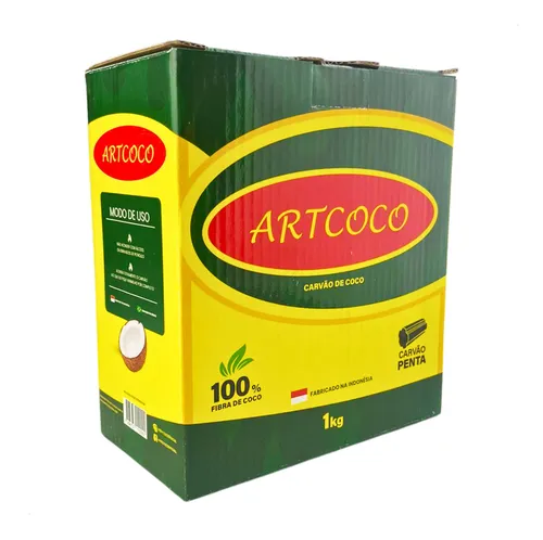 CARVAO VEGETAL ARTCOCO PENTA CX 1KG
