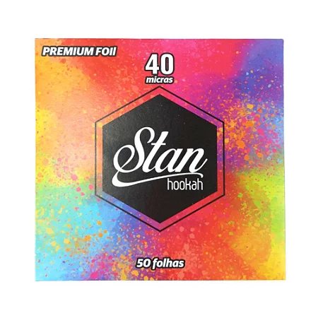 ALUMINIO STAN HOOKAH LISO C/50 FOLHAS