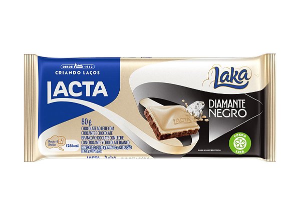 TABLETE CHOCOLATE LACTA DIAMANTE NEGRO LAKA 80G
