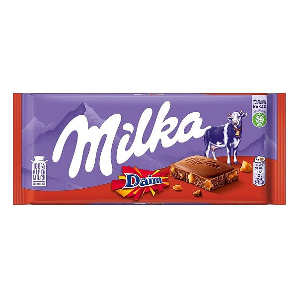MILKA CHOCOLATE AO LEITE DAIM 100G