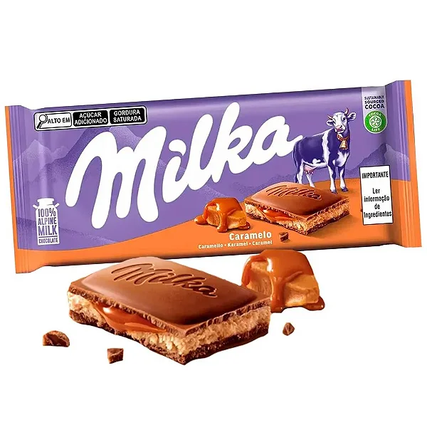MILKA CHOCOLATE RECHEADO CARAMEL 100G
