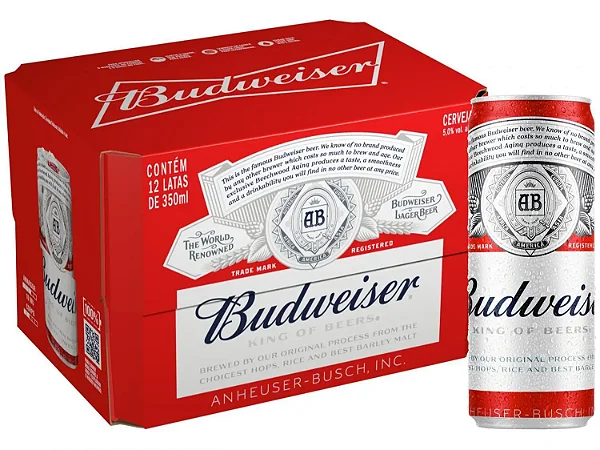 CERVEJA BUDWEISER LATA 350ML 12UN - SITE