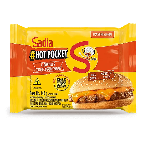 HOT POCKET SADIA X-BURGUER COM CHEDDAR 145G