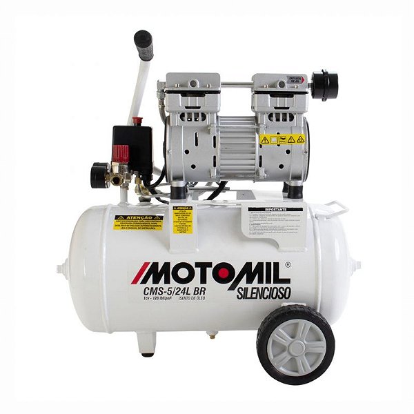 COMPRESSOR DE AR MOTOMIL CMS-5/24BR  - 8 PÉS - 24 Litros - Monofásico - SEM ÓLEO