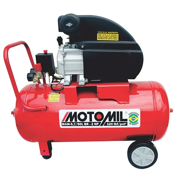 COMPRESSOR DE AR MOTOMIL MAM-8,7/50BR - 8,7 PÉS - 50 LITROS - MONO