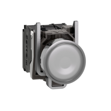 BOTÃO LUMINOSO Ø22mm METÁLICO - RETORNO MOLA - BRANCO NA+NF 24VCA/CC XB4BW31B5 SCHNEIDER