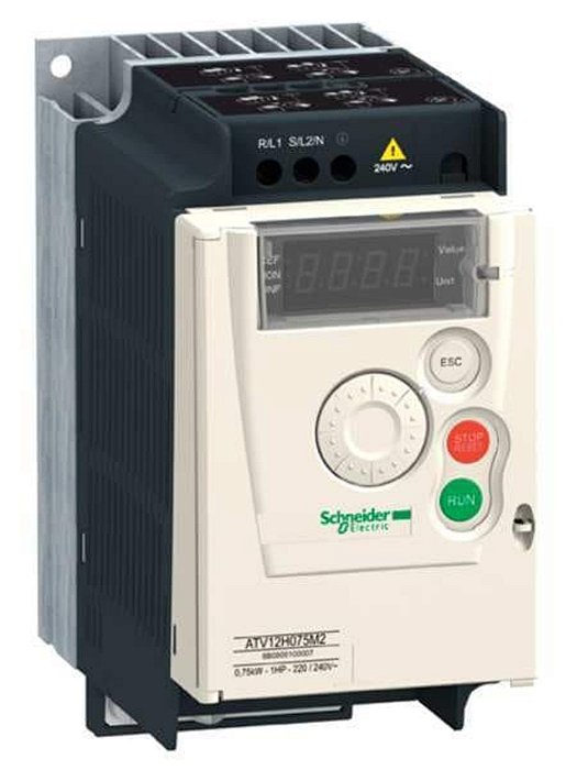 INVERSOR DE FREQUENCIA ATV12 - 0,37KW - 200-240VAC MONOFÁSICO ATV12H037M2 SHCNEIDER