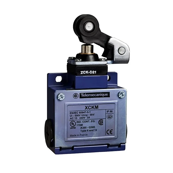 CHAVE FIM DE CURSO METALICO PISTÃO ROLDANA 1NA/1NF XCKM121 TELEMECANIQUE