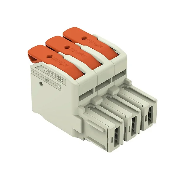 Conector Fêmea De 1 Condutor MCS 25mm 76A 3 Vias Com Alavanca 832-1103