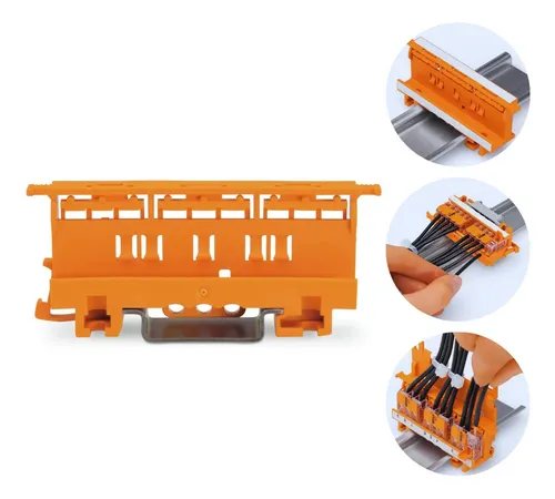 Suporte Para Trilho DIN conectores 221-500 de 4mm WAGO