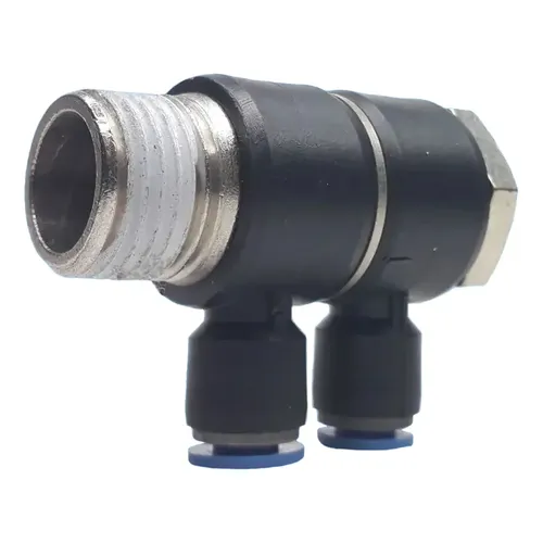 CONEXÃO TIPO BANJO 2 SAÍDAS 360° PHT2-08-04 G 1/2" X TUBO 8