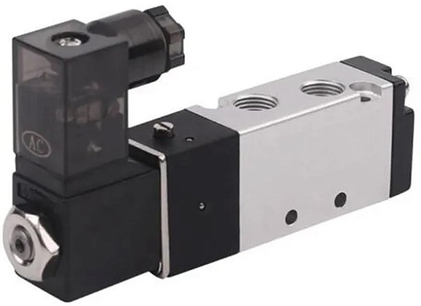 VALVULA SOLENOIDE RETORNO MOLA 5/2 VIAS G1/2" 4V410-15