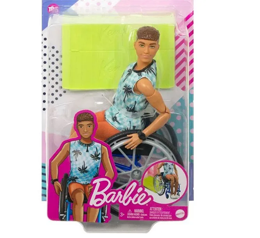 HJT59 BARBIE FASHIONISTA CADEIRA DE RODA