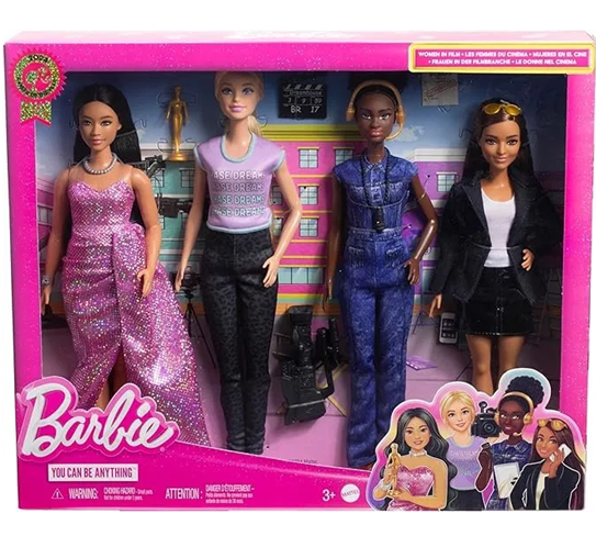 HRG54 BARBIE I CAN BE DIRETORA DE CINEMA KIT COM 4