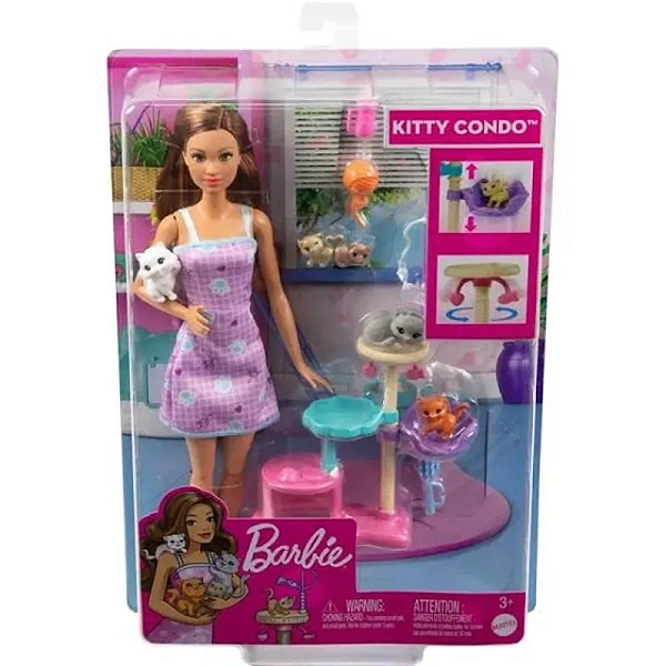 HHB70 BARBIE BONECA COM PETS