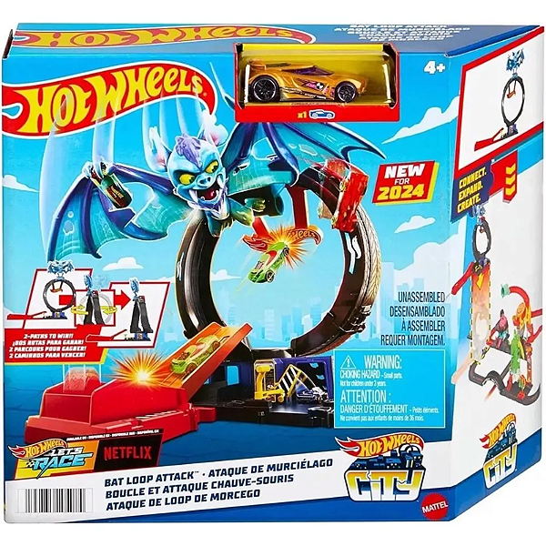 HTN78 HOT WHEELS CITY PISTA ATAQUE DO MORCEGO