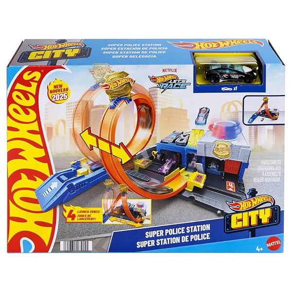 JBM71 HOT WHEELS CITY PISTA SUPER DELEGACIA DE POL