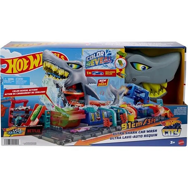 HTN82 HOT WHEELS CITY PISTA LAVA RAPIDO MEGA TUBAR